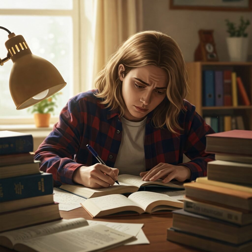 Student focused studying