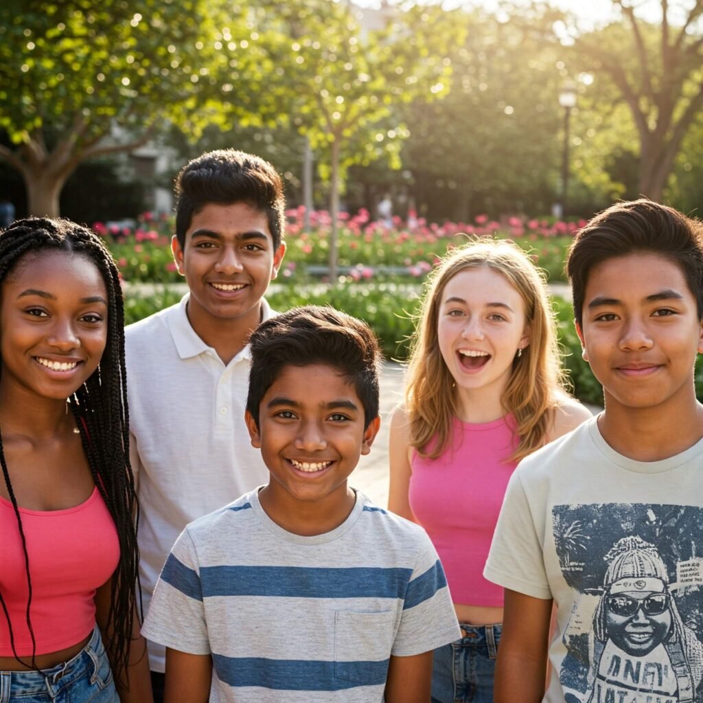 Diverse Teens Smile