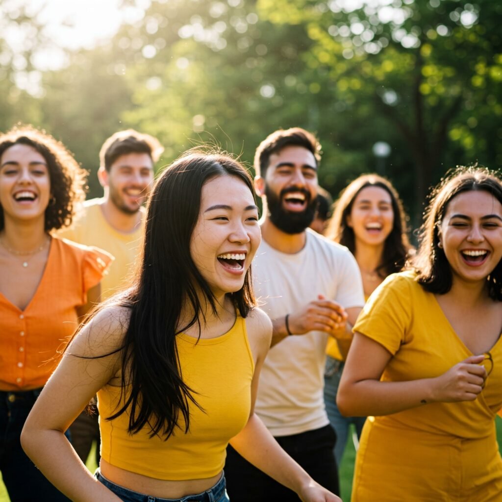 People enjoying a fun activity
