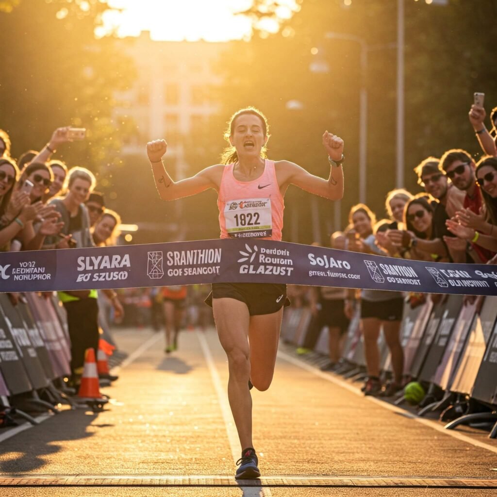 Runner Crossing Finish