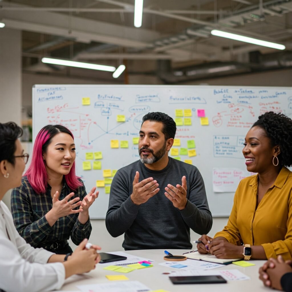 Collaborative Team Discussion